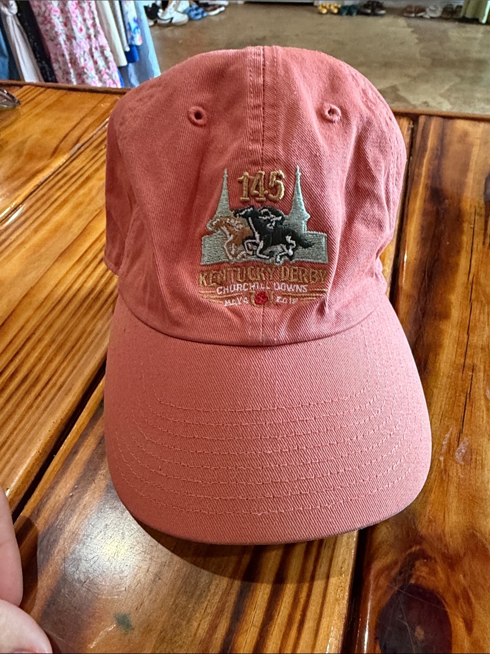 Kentucky Derby 145 Embroidered Baseball Cap - Dusty Rose